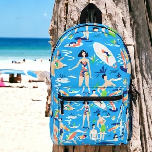 Beach Backpack | Summer Bag Nautica l Bookbag | Weekend Backpack | Vacation Back - Picture 2 of 10